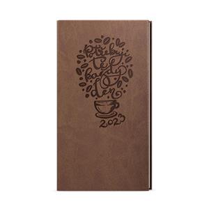 Weekly pocket Diary 2023 Jakub Vivella with hot stamping - Moka - Coffee