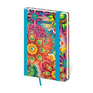 Weekly pocket diary 2023 Vario with rubber band - Abstract with rubber band