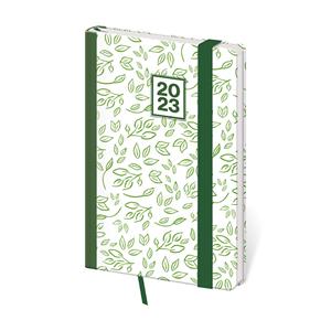 Weekly pocket diary 2023 Vario with rubber band - Leaveswith rubber band