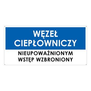 WĘZEŁ CIEPŁOWNICZY, niebieski - płyta PVC 2 mm z dziurkami 190x90 mm